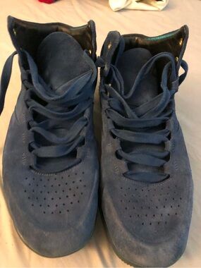 Under Armour Men's Navy Suede High-Top Sneakers